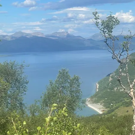 Sea View Near Senja The Yellow House 度假居 Brostadbotn